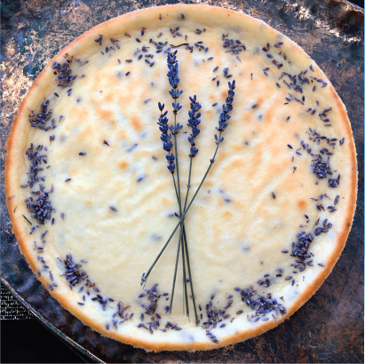 Lemon Lavender Cheesecake 9″